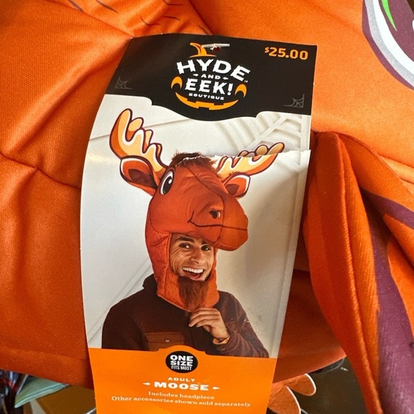 New Hyde and Eek Adult Moose hat Headpiece Costume ONE SIZE - Picture 1 of 5